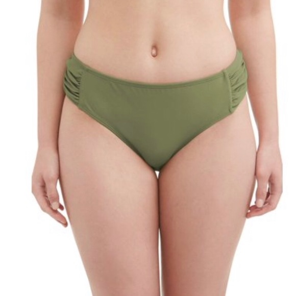 💜Time and Tru women’s Solid Ruched SwimsuitBottom - Picture 1 of 5